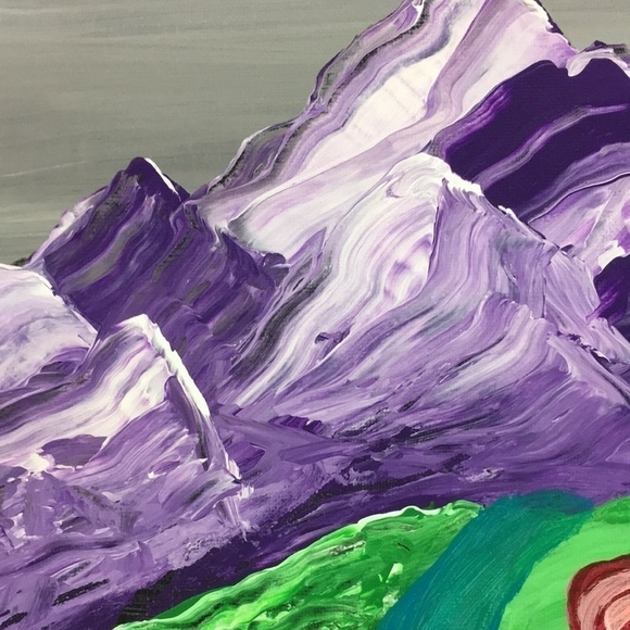 Whimsy Fantasy Painting Acrylic on Small Canvas Panel - Picture 5 of 8